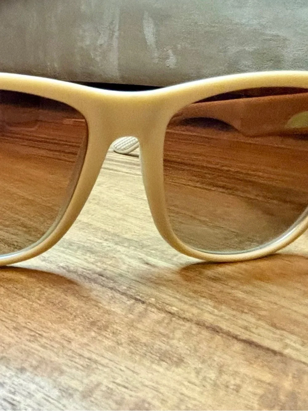 Men's White Frame Sunglasses with Brown Lenses
